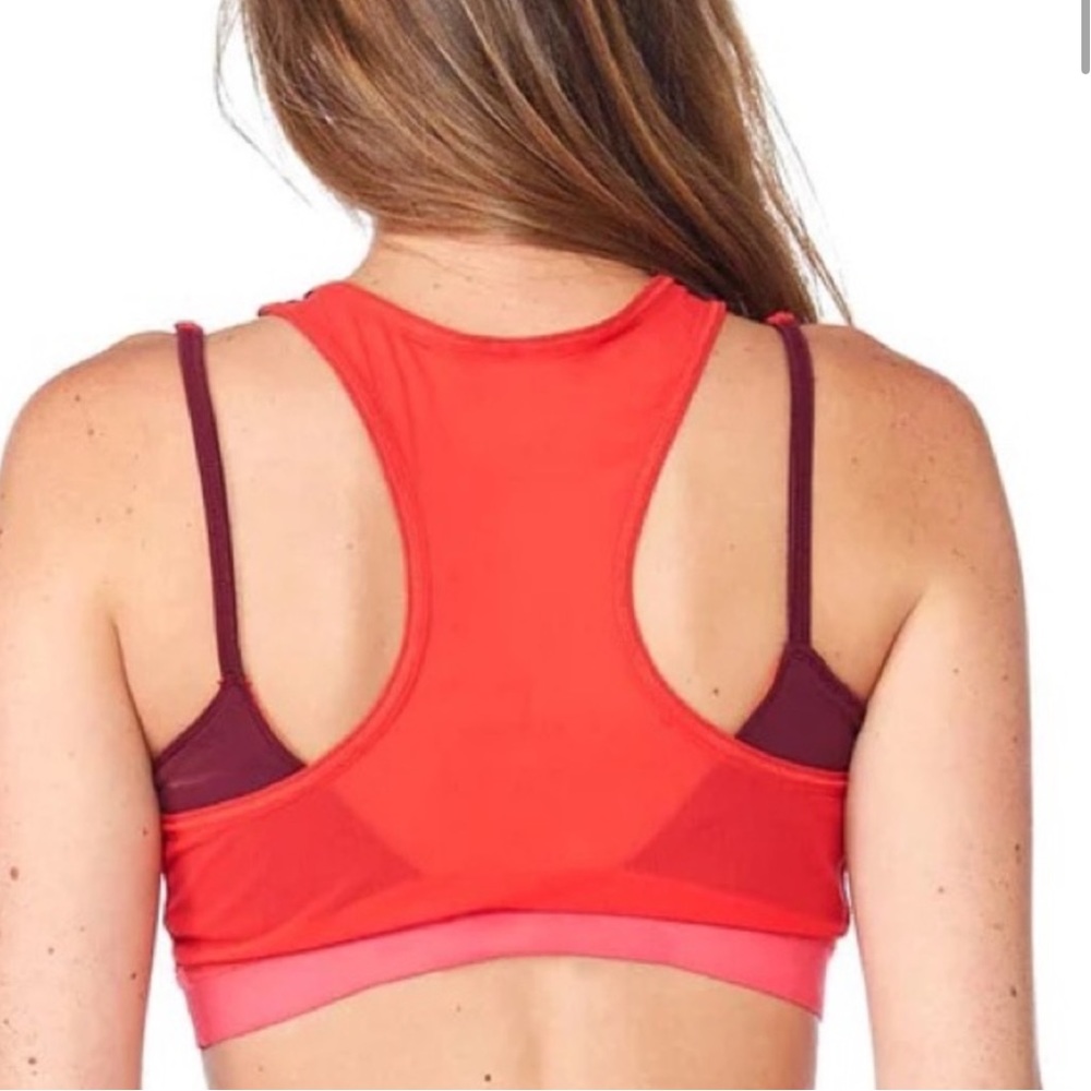 FP Movement Red Fly Girl 2 Layer Sports Bra Size SP